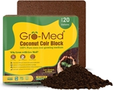 Coco Coir Brick Gro-Med 5kg Premium Organic 10 Pound Coir Block  - CR5