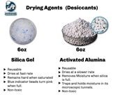Desiccants for Drying Kit - 6oz Activated Alumina & 6oz Silica Gel - DK6