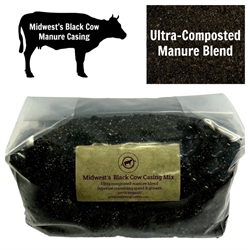 Midwests Black Cow Manure Casing Mix - 5 lbs  manure, casing, substrate