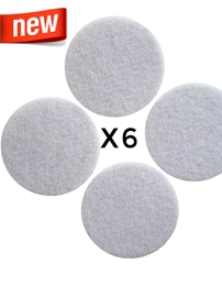 Monotub Adhesive Filter Disks (6-Pack) filter disc, 90mm, synthetic filter disk, polyfil