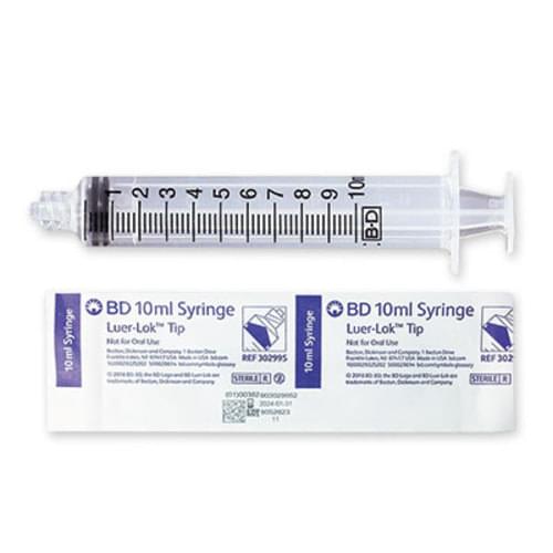 Sterile Syringes Luer Lock Tip 60cc or 10cc Sterile Syringes, mycology, high quality, McKesson Medical, Global Medical Products, packs of 5, individually wrapped, guaranteed sterile, 10cc, 60cc, luer-lock tip, clear barrel, graduation markings, precise filling, secure backstop, tamper-evident packaging,